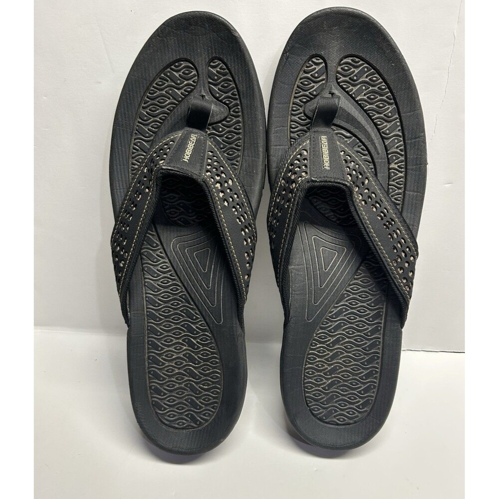 Black/Tan HobiBear Flip Flops Sport Thong Sandals Outdoor Beach EU 47 men 13